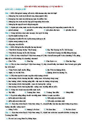 500 Câu trắc nghiệm Địa lý 12 - Địa lí tự nhiên (Có đáp án và lời giải)